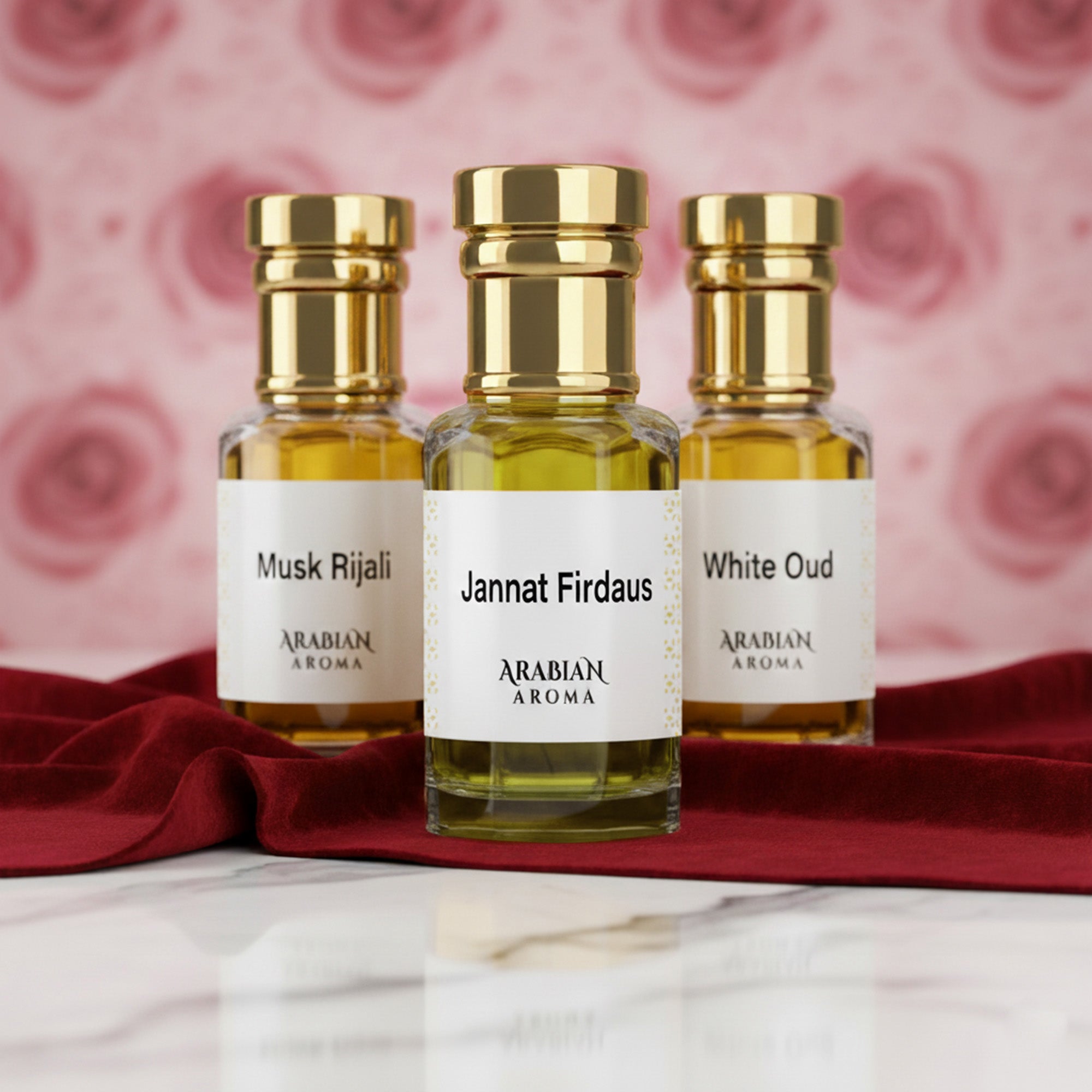 Jannat Firdaus - Mahir Gold - White Oud Attar Set