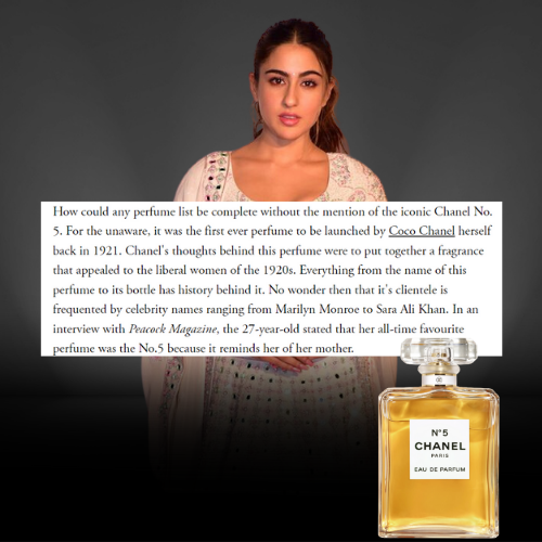 Sara Ali Khan Perfume