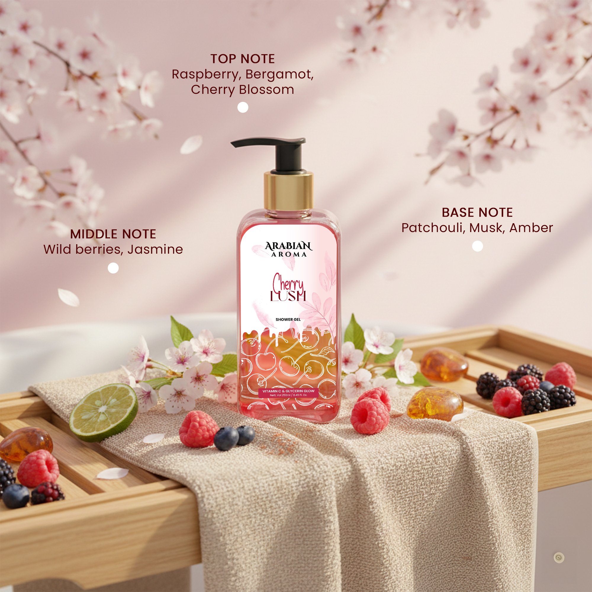 CHERRY LUSH SHOWER GEL