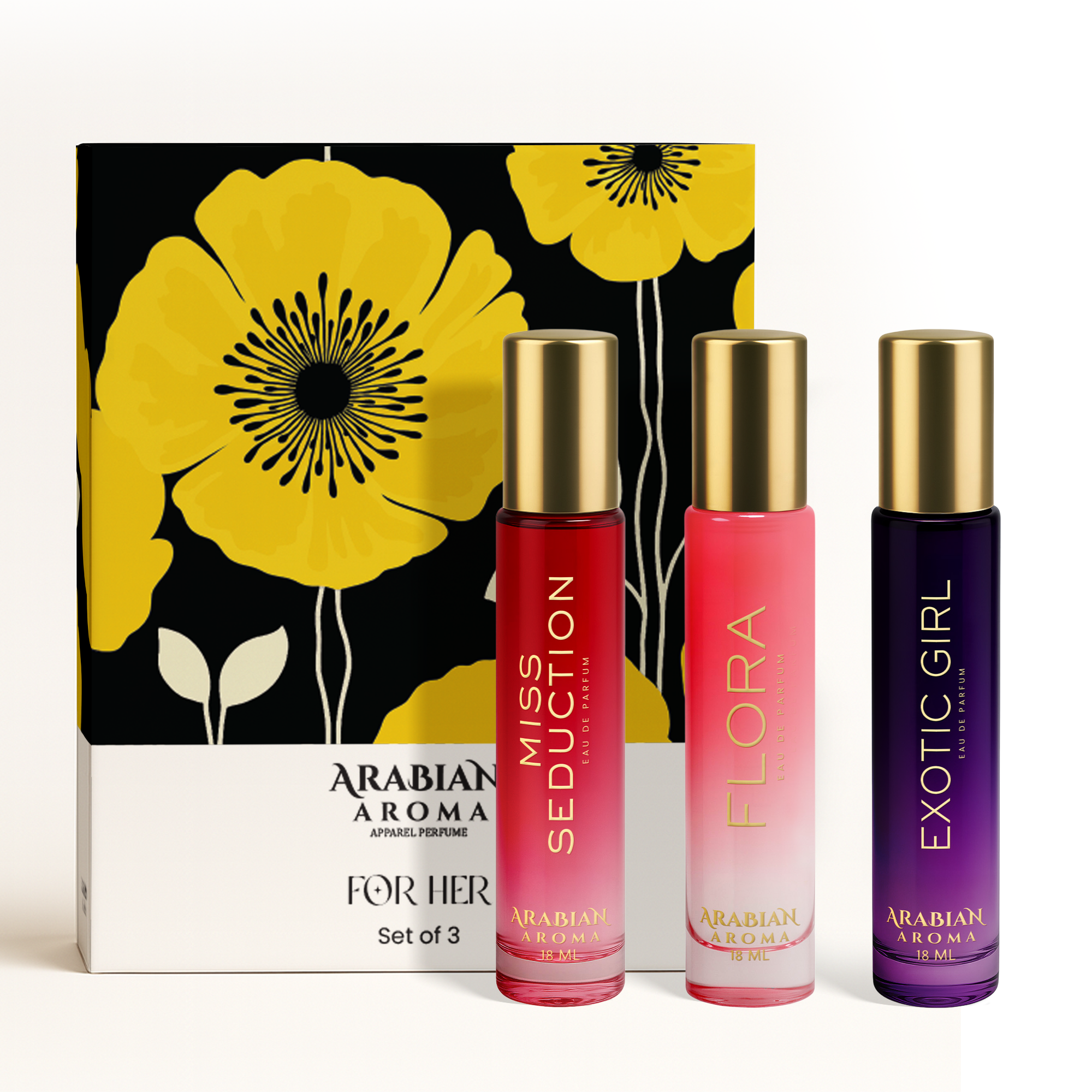 Perfume Gift Set for Her | Pack of 3 (18ml Perfume)